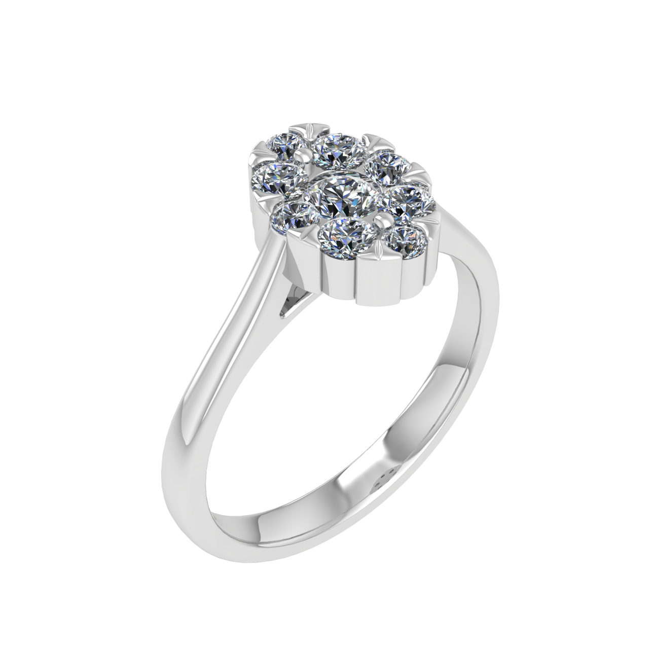 ACCENTED 0.00mm x 0.00mm OVAL ENGAGEMENT RING